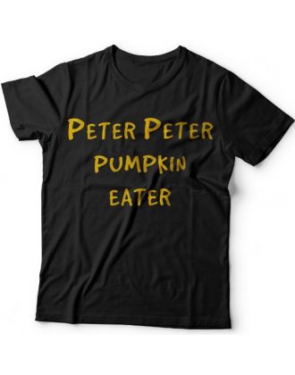 Прикольные футболки с надписью "Peter Peter pumpkin eater" ("Питер Питер тыквоед")